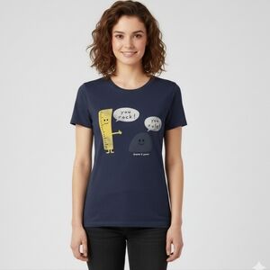 David & Goliath 'you rock, you rule' pun t shirt. Size M